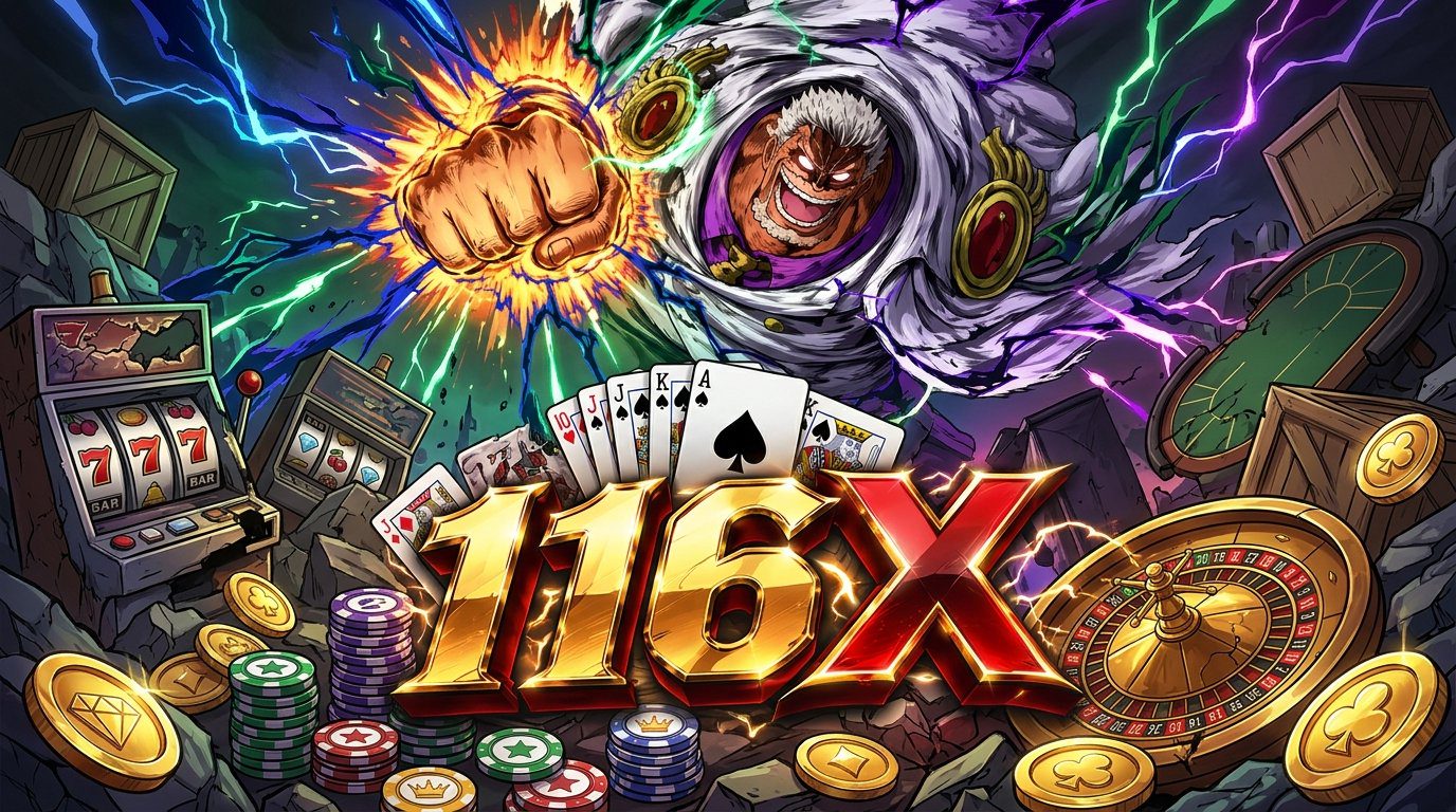 Tampilan antarmuka gim 116X Boxing King dengan arena tinju bergaya arcade